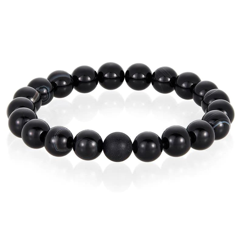 Black Onyx Polished Stone Bracelet