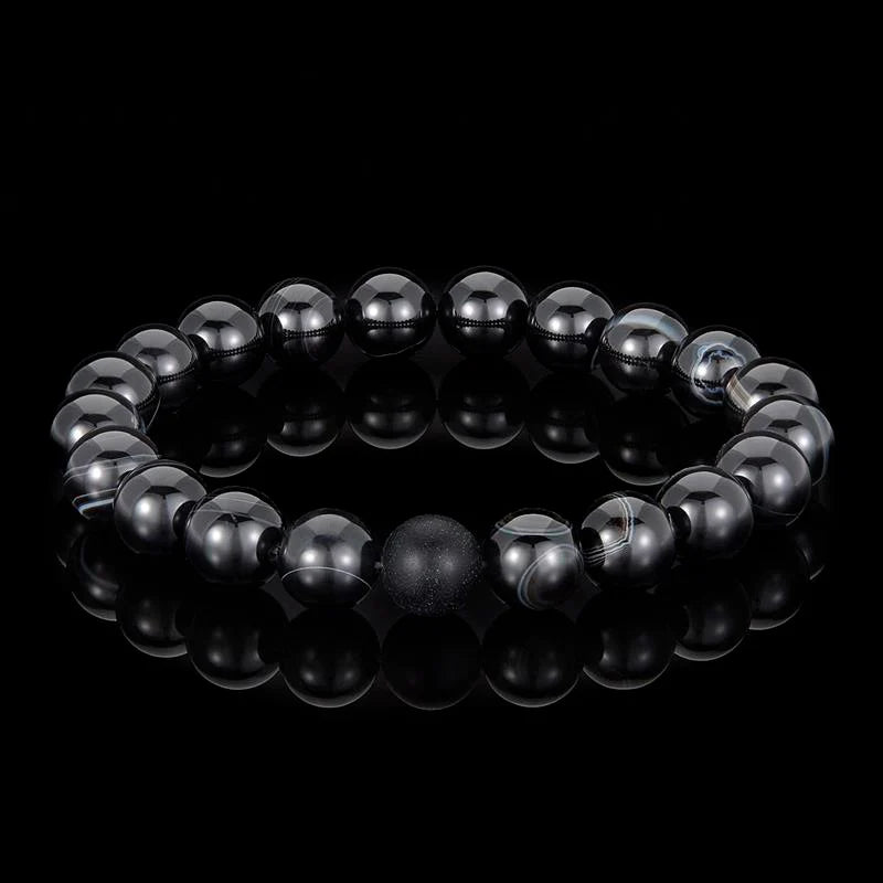 Black Onyx Polished Stone Bracelet