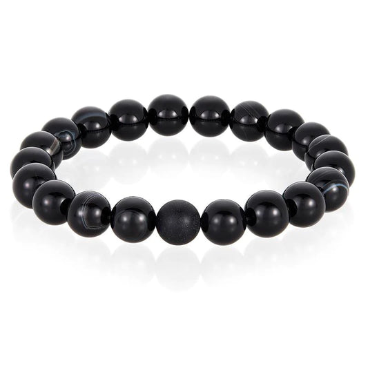 Black Onyx Polished Stone Bracelet