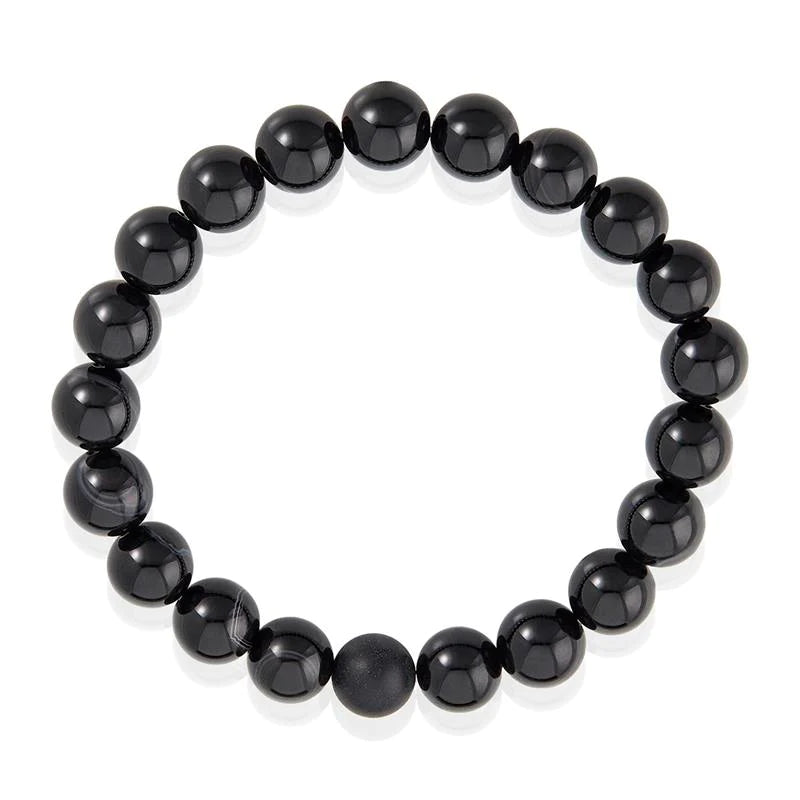 Black Onyx Polished Stone Bracelet